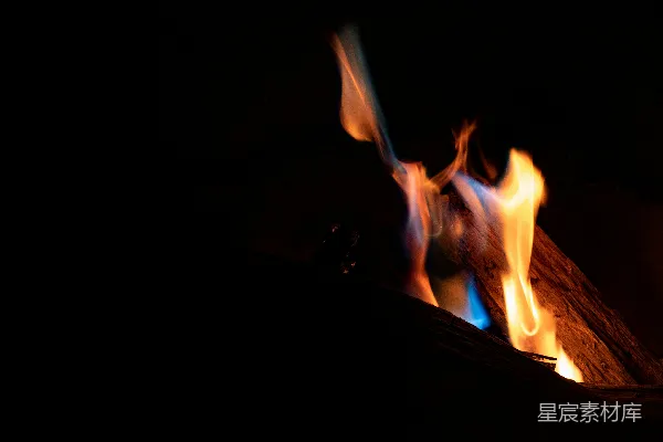 高清摄影 夜晚的篝火