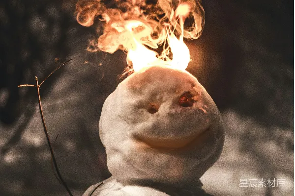 高清摄影 燃烧的雪人