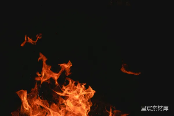 高清摄影 夜幕下的火焰