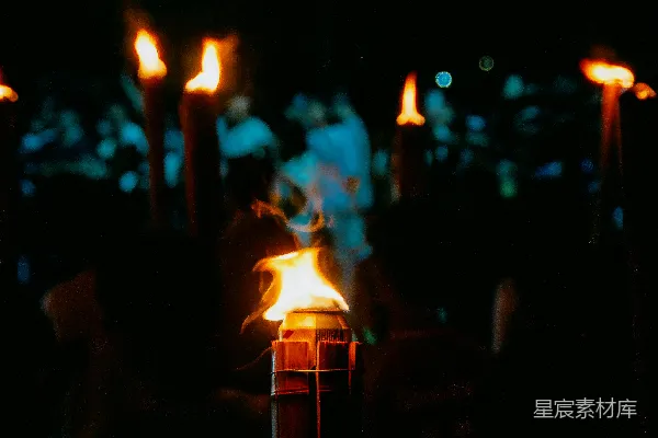 高清摄影 夜色中的烛光