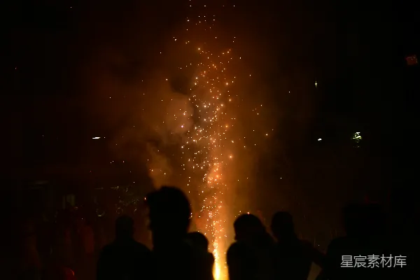 高清摄影 夜空中的烟花