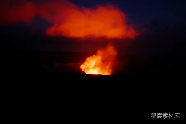 高清摄影 火山夜景