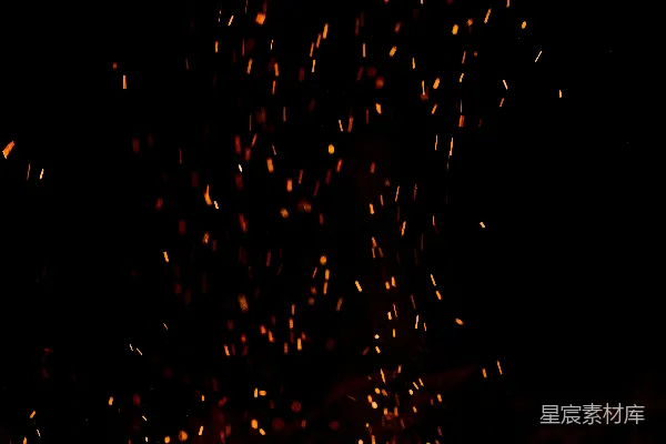 高清摄影 夜空中的火花