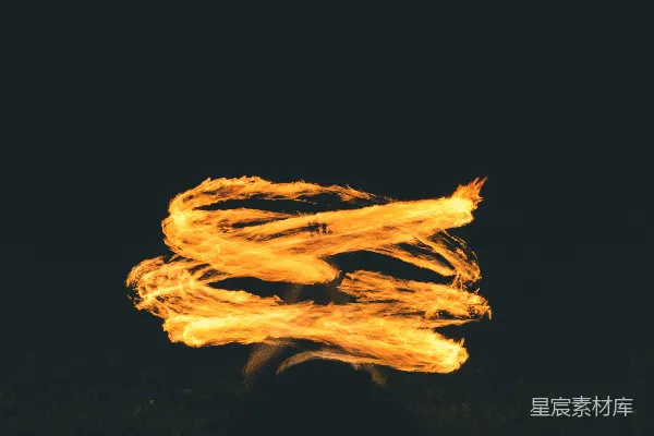 高清摄影 火焰中的剪影