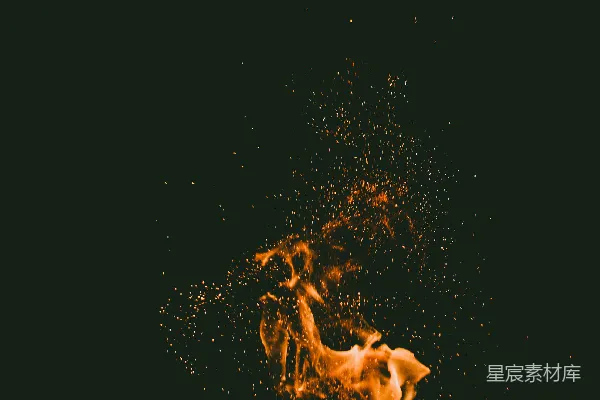 高清摄影 燃烧的火花