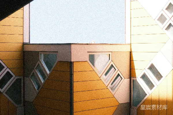 高清摄影 城市中的几何建筑