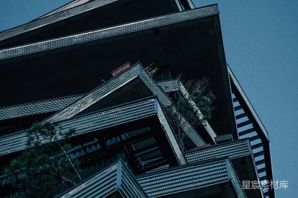 高清摄影 现代建筑的天空视角