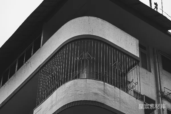 高清摄影 黑白建筑的角落