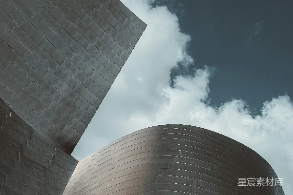 高清摄影 现代建筑下的天空