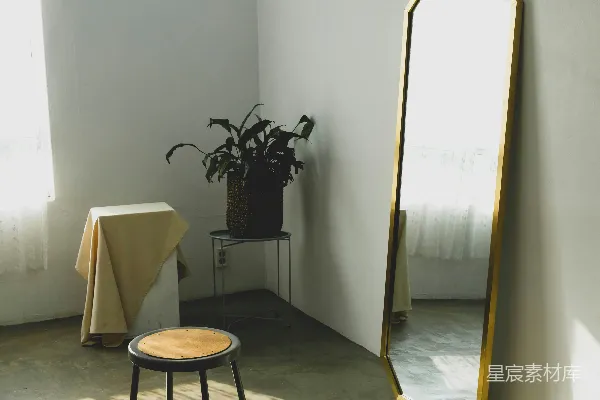 高清摄影 阳光洒进的简约房间
