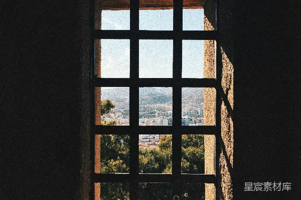 高清摄影 透过窗户的阳光与风景