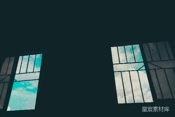 高清摄影 透过铁窗看天空