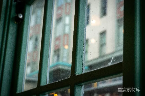 高清摄影 透过窗户的街景