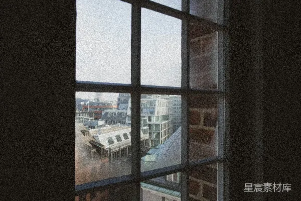 高清摄影 窗外的城市风景