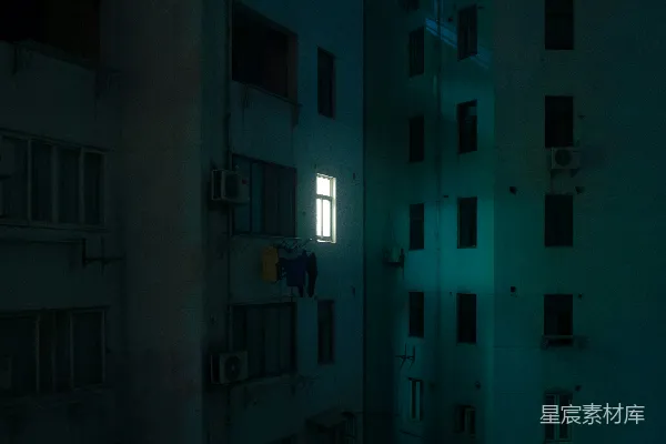 高清摄影 昏暗中的阳台