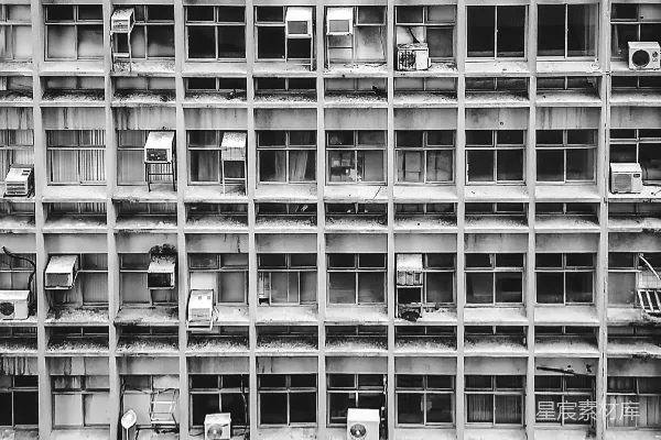 高清摄影 黑白建筑窗景