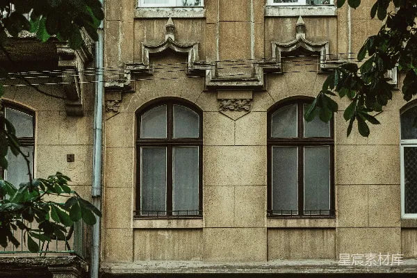 高清摄影 老旧建筑的窗景