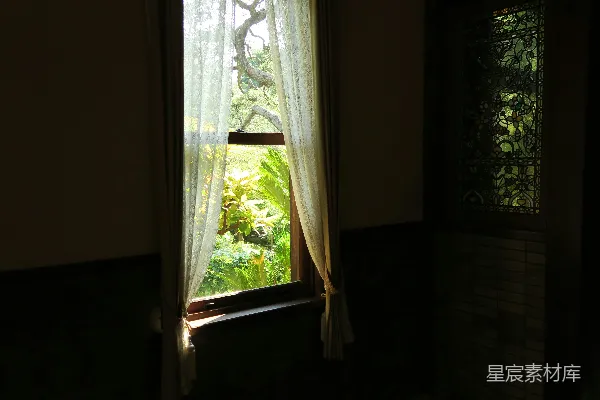 高清摄影 阳光透过窗帘
