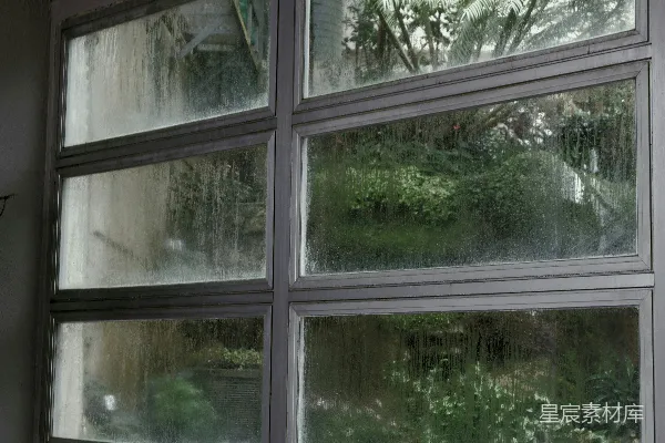 高清摄影 雨中的窗棂