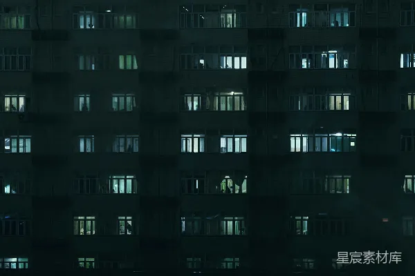 高清摄影 夜幕下的公寓楼