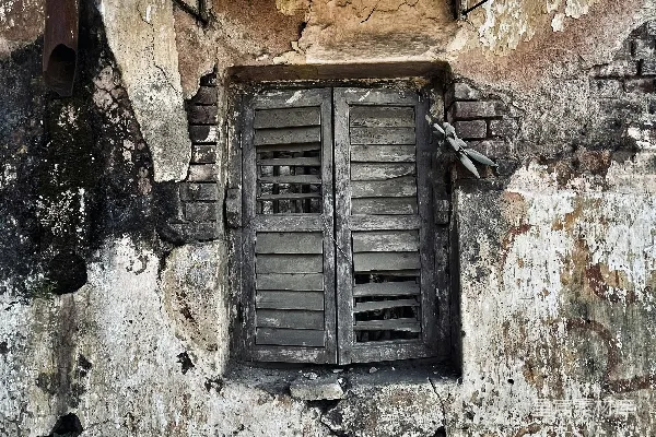 高清摄影 沧桑窗户