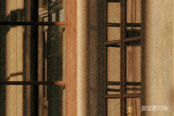 高清摄影 透过窗户的建筑倒影