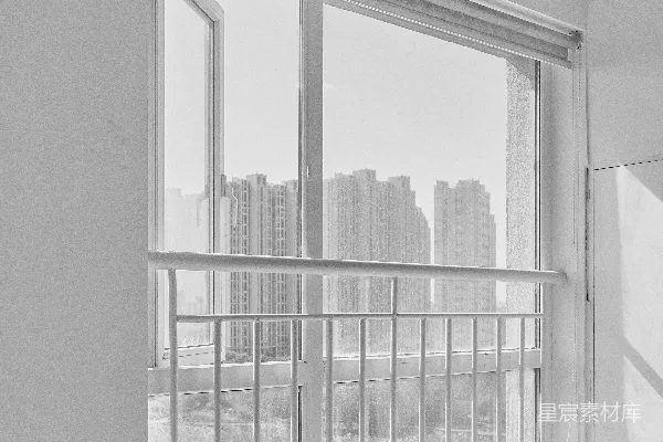 高清摄影 阳台上的城市风景
