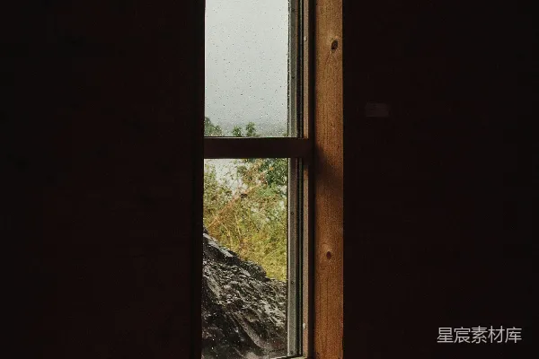 高清摄影 窗外的雨景