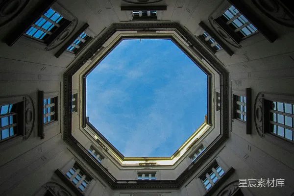 高清摄影 八角天井仰视图
