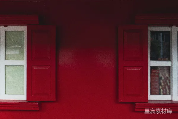高清摄影 红色建筑的静谧时光