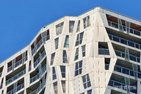 高清摄影 现代几何建筑与蓝天
