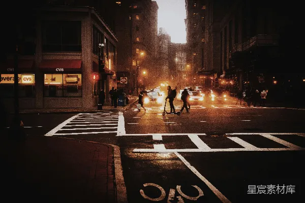 高清摄影 城市夜景，车流人声