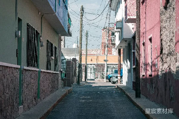 高清摄影 窄巷中的城市风景
