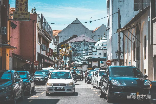 高清摄影 阳光下的城市街景