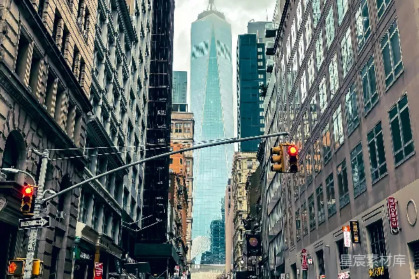 高清摄影 纽约街道上的自由塔
