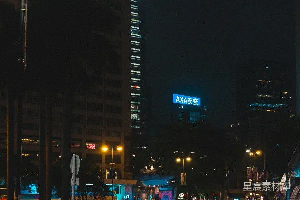 高清摄影 夜幕下的香港街头