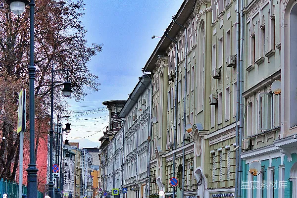 高清摄影 莫斯科街道的宁静晨景