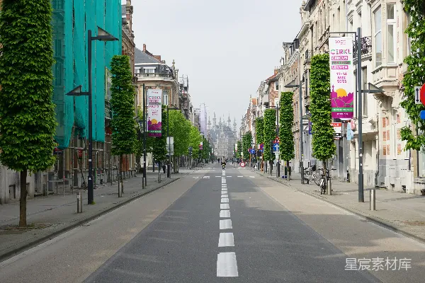 高清摄影 欧洲城市街道的宁静日景