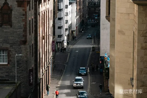 高清摄影 城市街道俯瞰