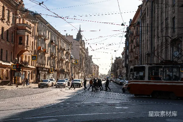 高清摄影 阳光下的城市街景