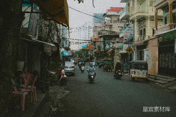 高清摄影 雨中的城市街道