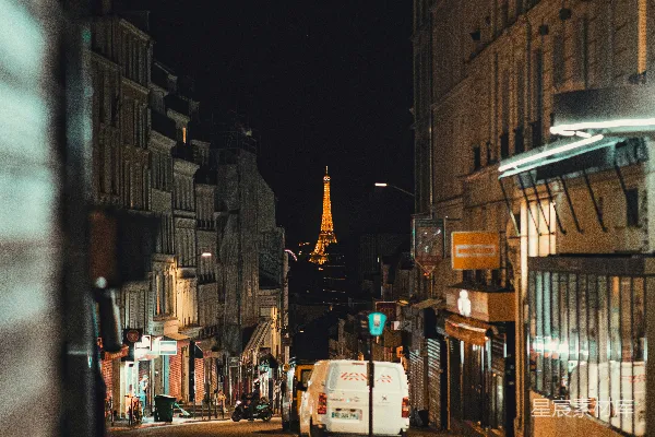 高清摄影 夜幕下的巴黎街景
