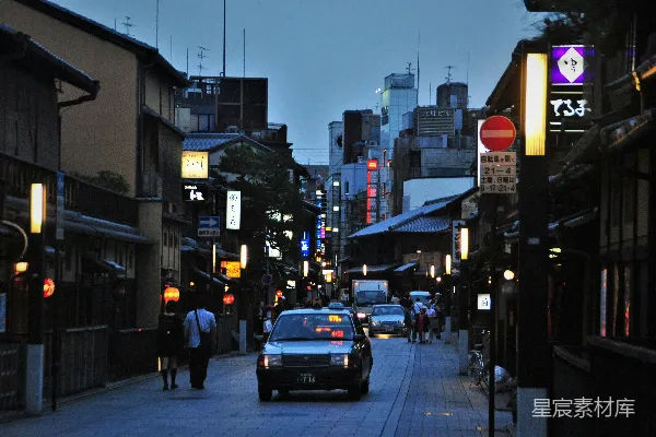 高清摄影 京都夜晚的街道