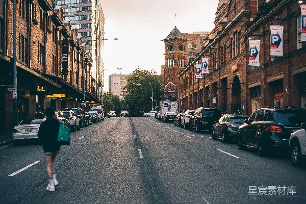高清摄影 城市的街道与行人