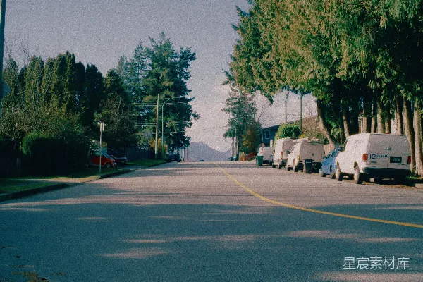 高清摄影 静谧的街道晨景