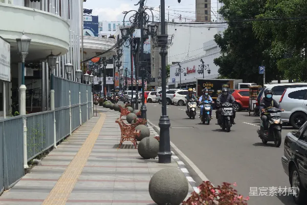 高清摄影 城市街道上的摩托车行驶