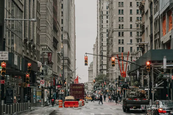 高清摄影 纽约街头雨后景象