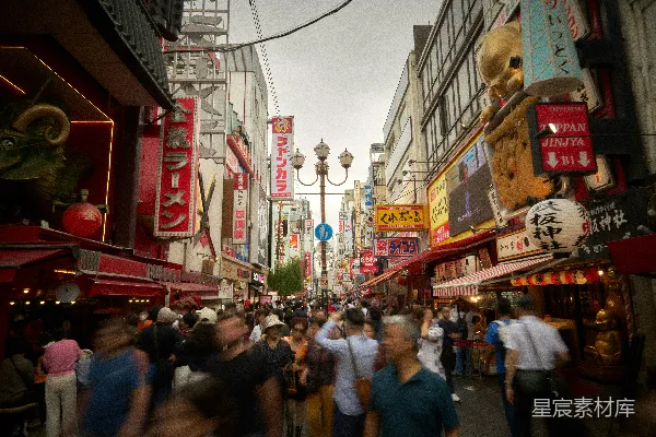 高清摄影 大阪道顿堀繁华街