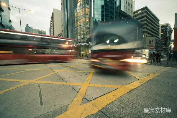 高清摄影 城市夜景：动态交通