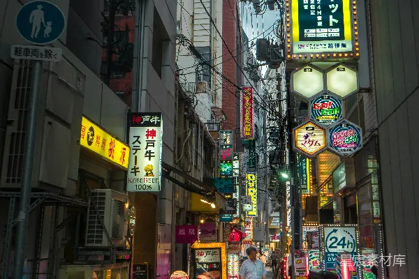 高清摄影 繁华的日本街道